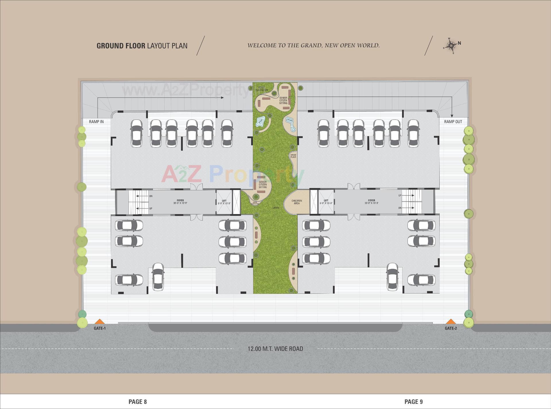Layout of real estate project Pious Parisar located at Chandkheda, Ahmedabad, Gujarat