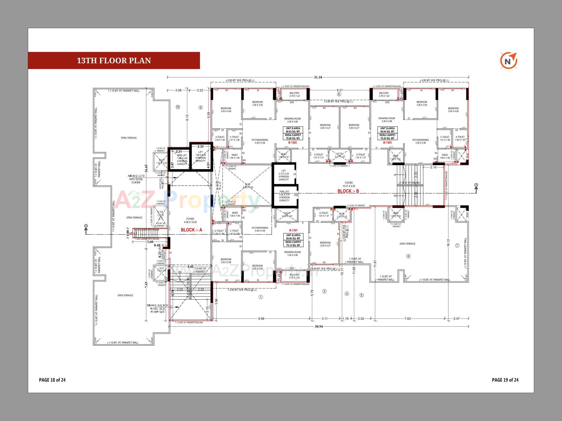 Layout of real estate project Pious Parivar located at Chandkheda, Ahmedabad, Gujarat