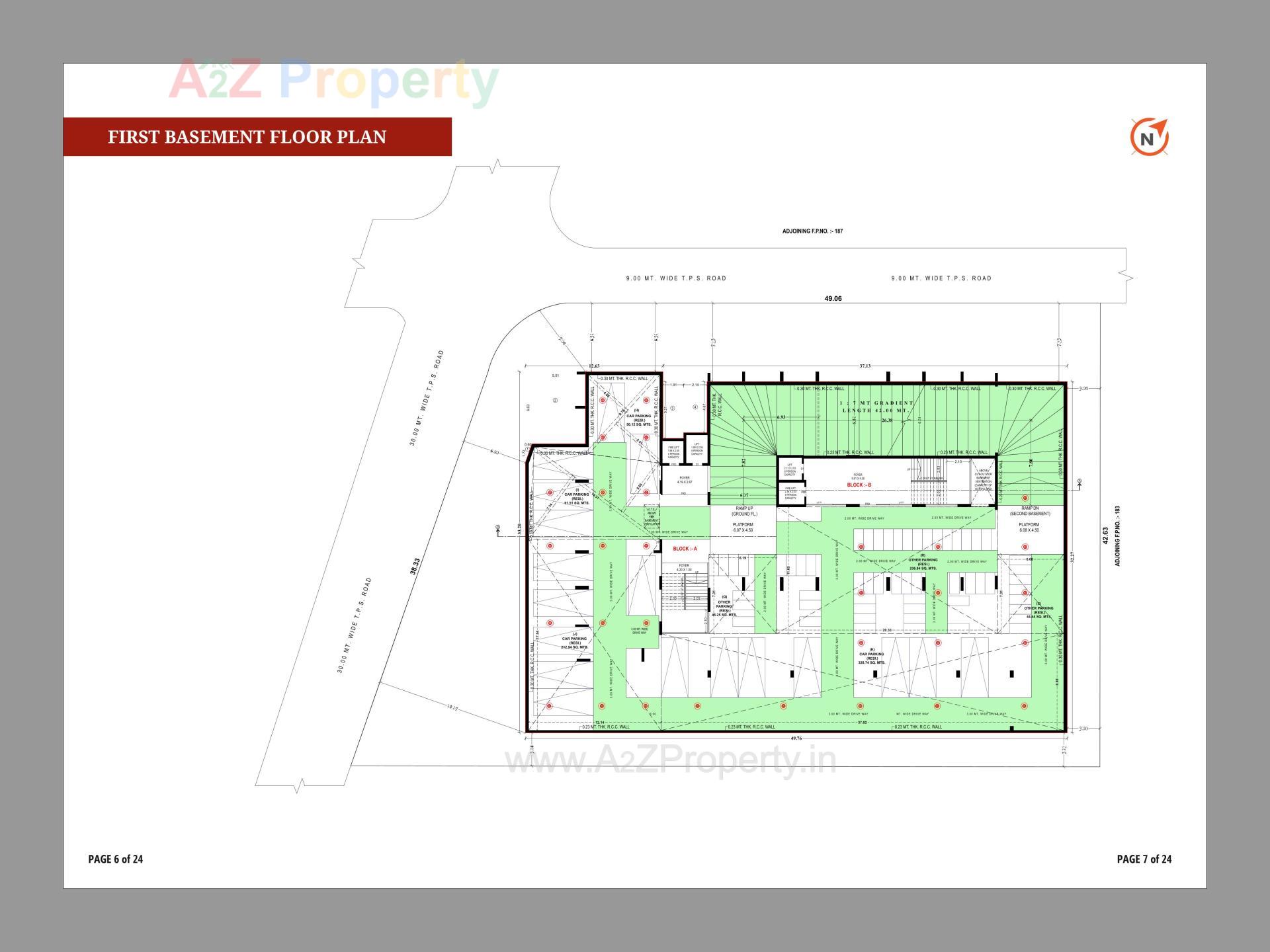 Layout of real estate project Pious Parivar located at Chandkheda, Ahmedabad, Gujarat