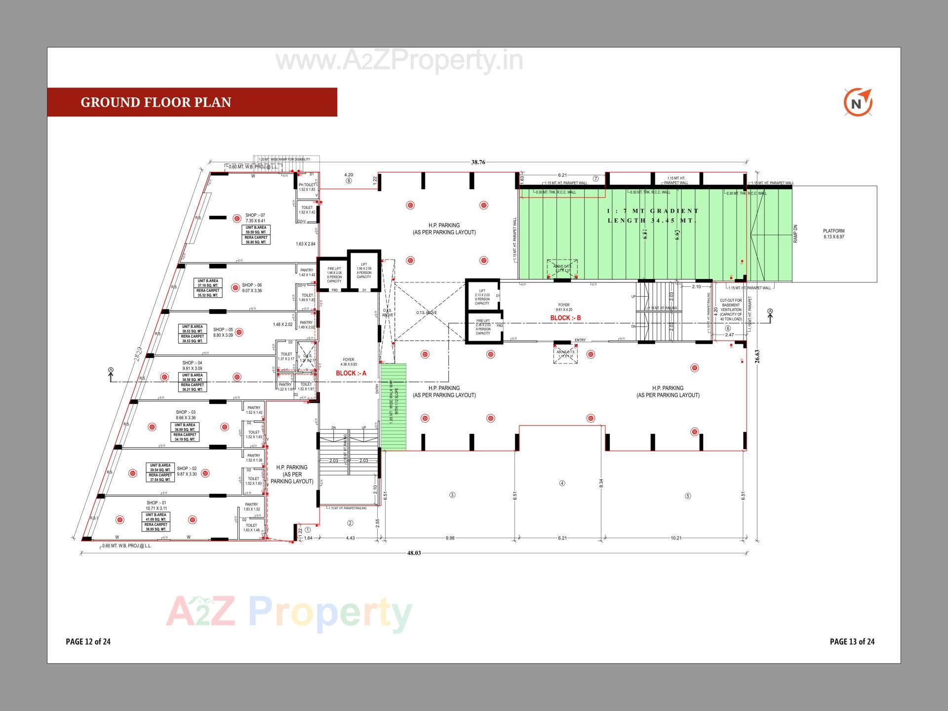 Layout of real estate project Pious Parivar located at Chandkheda, Ahmedabad, Gujarat