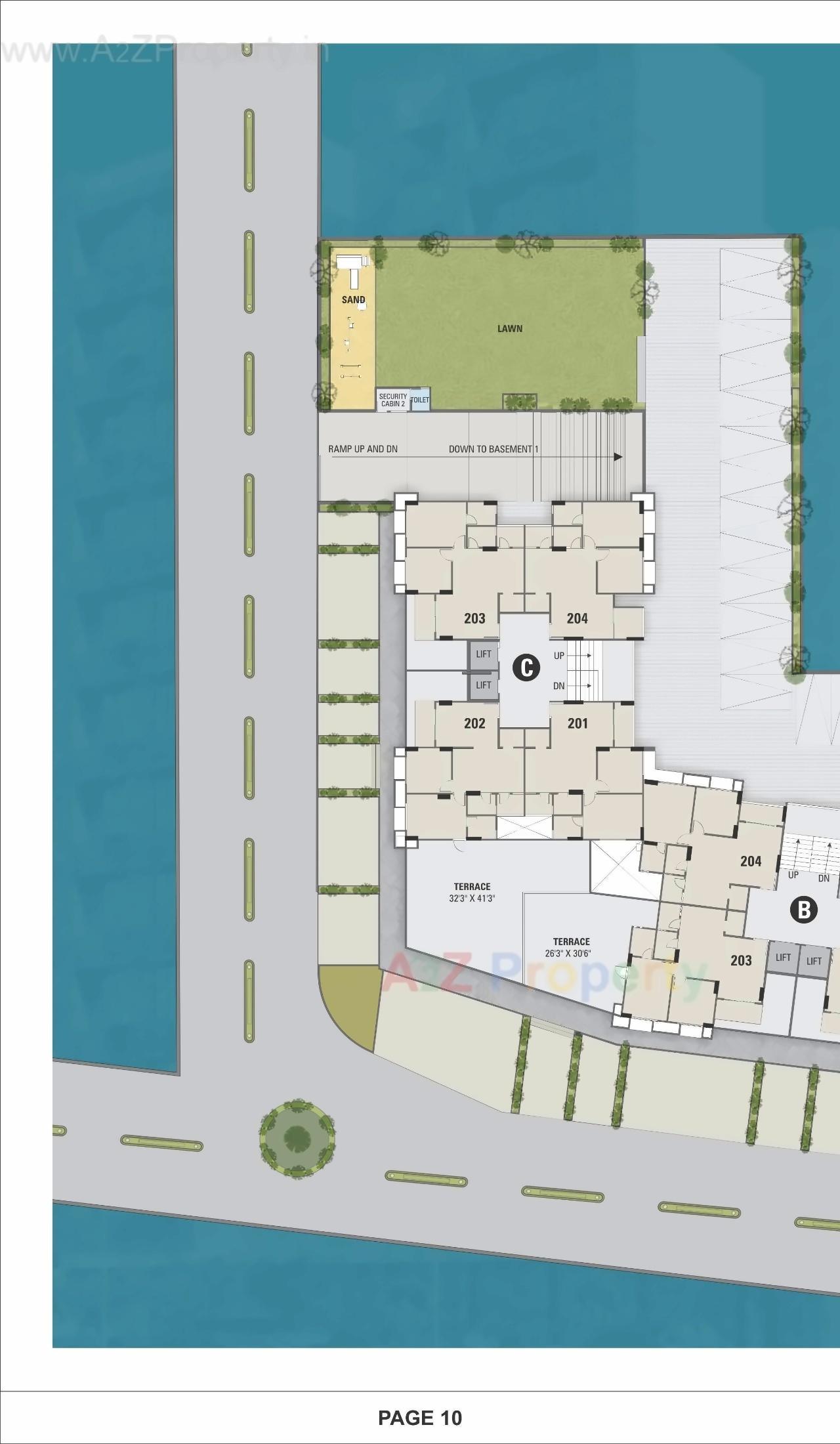Layout of real estate project Pious Sky located at Sabarmati, Ahmedabad, Gujarat