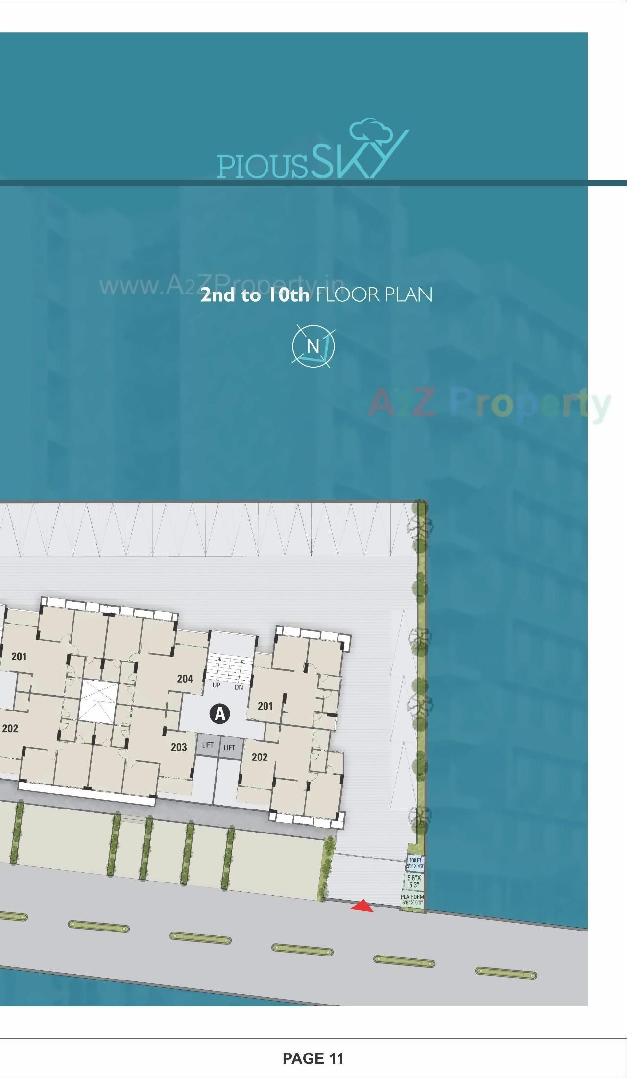 Layout of real estate project Pious Sky located at Sabarmati, Ahmedabad, Gujarat