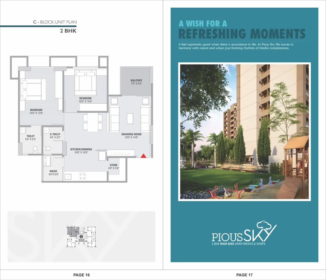 Layout of real estate project Pious Sky located at Sabarmati, Ahmedabad, Gujarat