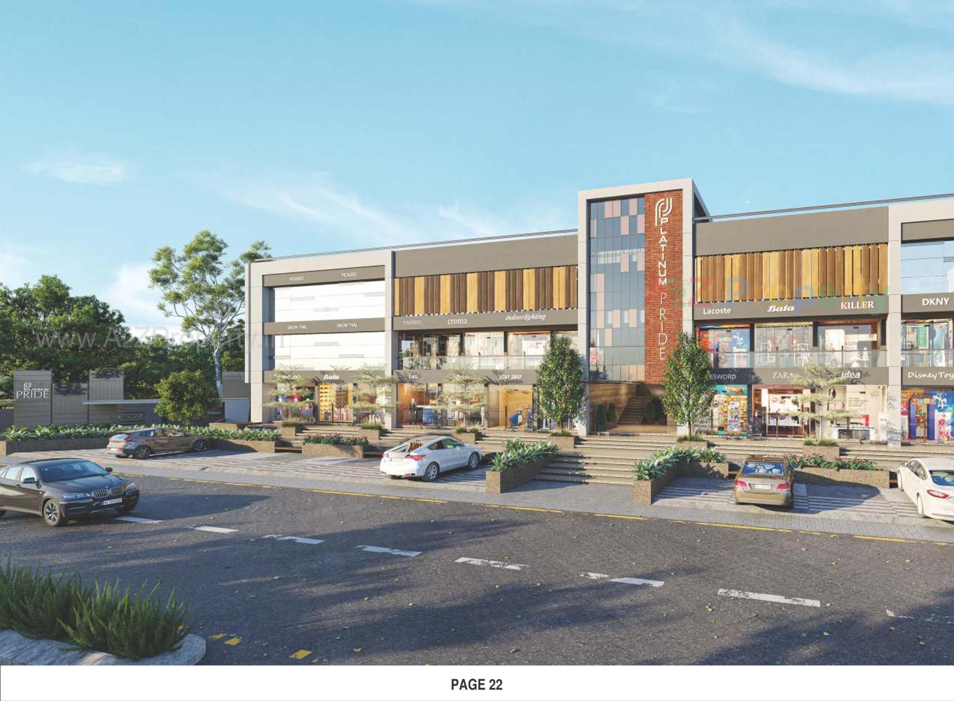 3D Elevation of real estate project Platinum Pride located at Hathijan, Ahmedabad, Gujarat
