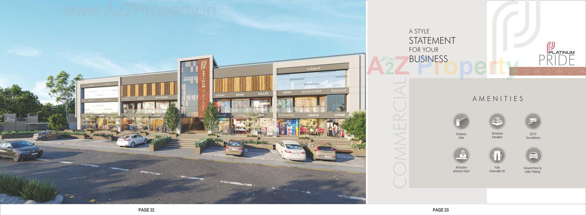 3D Elevation of real estate project Platinum Pride located at Hathijan, Ahmedabad, Gujarat