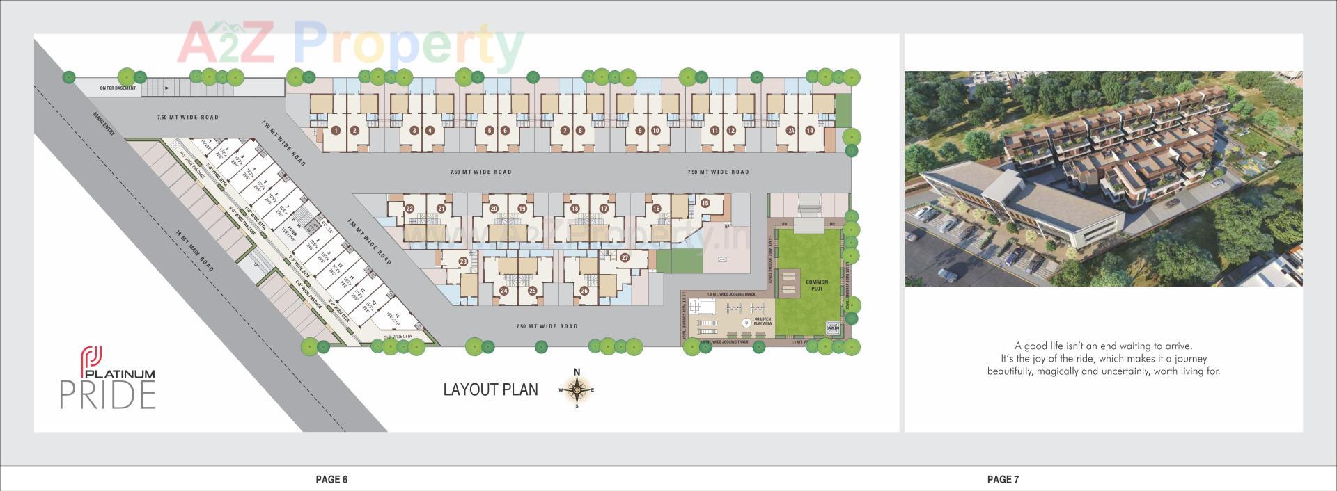 Layout of real estate project Platinum Pride located at Hathijan, Ahmedabad, Gujarat