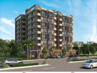 Elevation of real estate project Pooja Avenue located at Aslali, Ahmedabad, Gujarat