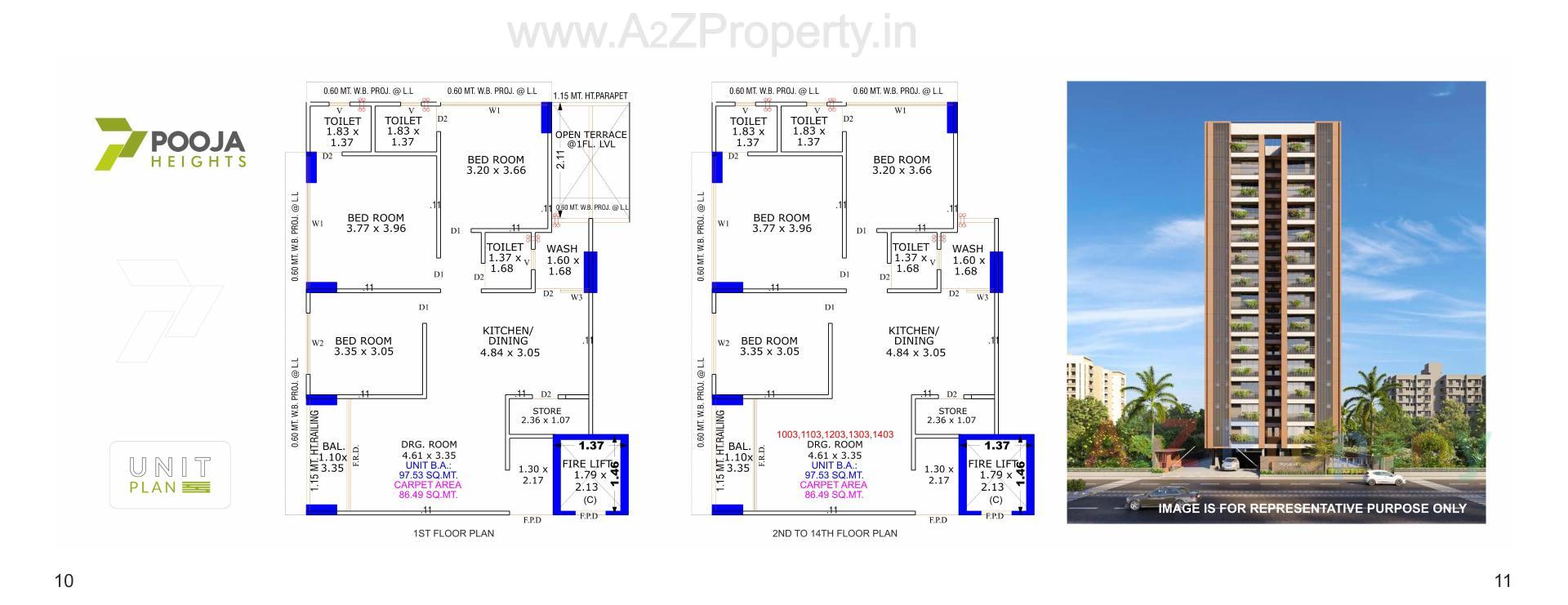 Layout of real estate project Pooja Heights located at Laxmipura, Ahmedabad, Gujarat