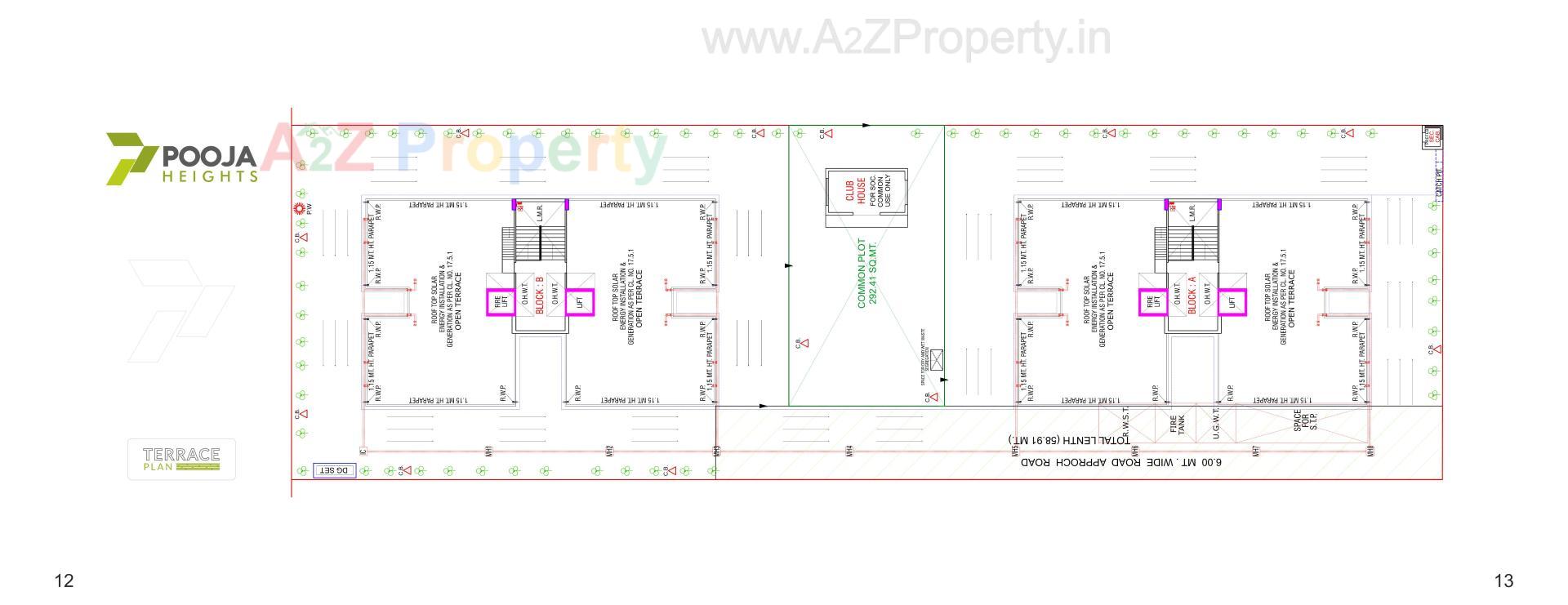 Layout of real estate project Pooja Heights located at Laxmipura, Ahmedabad, Gujarat