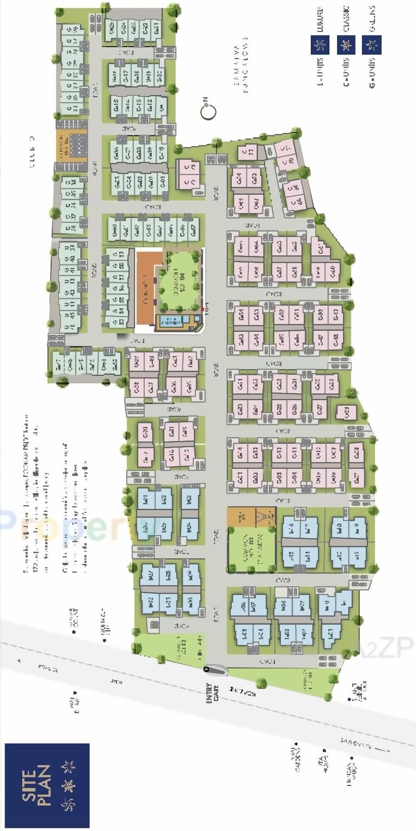 Layout of real estate project Poonam Pride located at Shela, Ahmedabad, Gujarat
