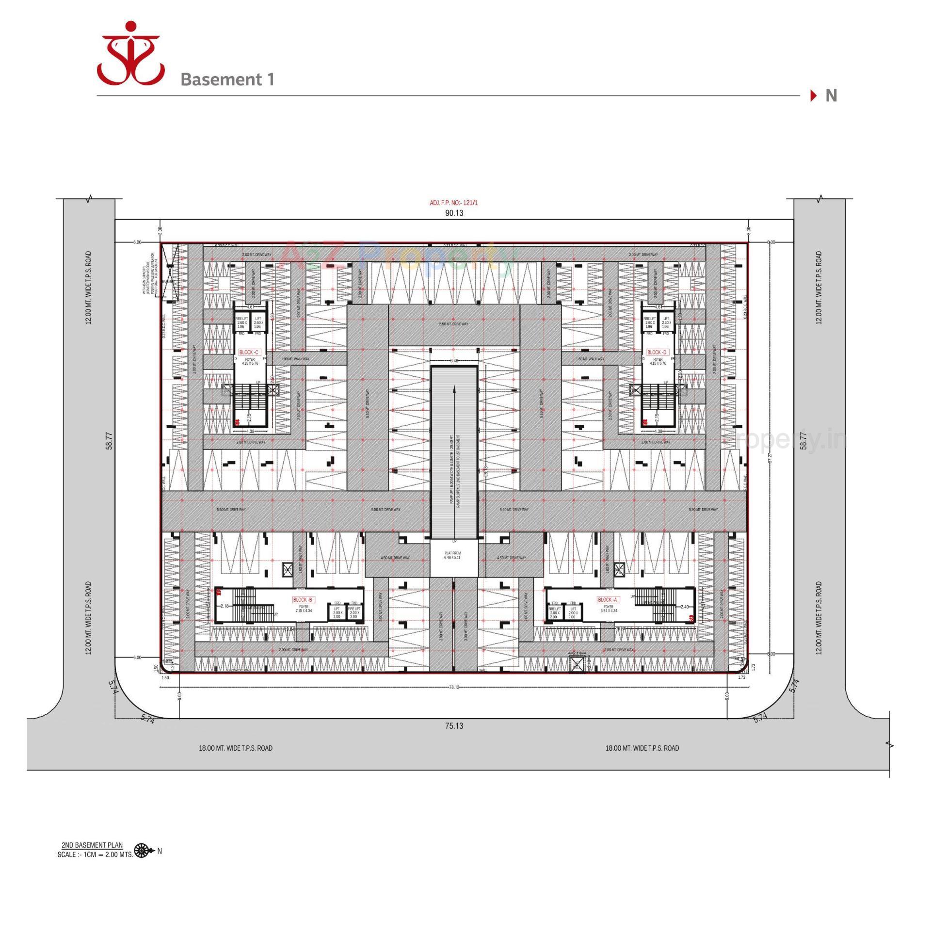 Layout of real estate project Praangan located at Chharodi, Ahmedabad, Gujarat