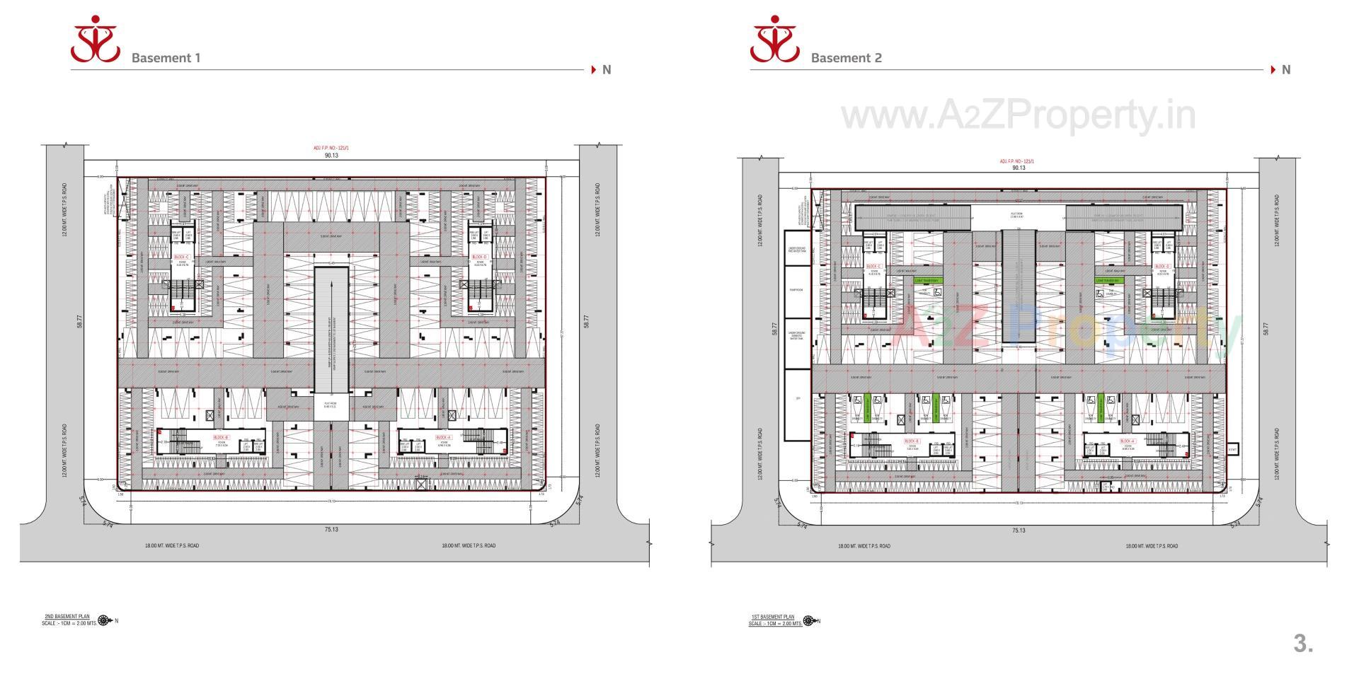 Layout of real estate project Praangan located at Chharodi, Ahmedabad, Gujarat