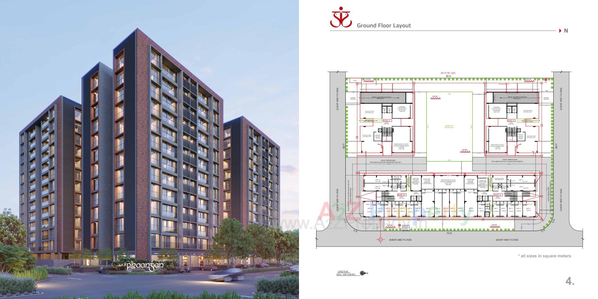  of real estate project Praangan located at Chharodi, Ahmedabad, Gujarat