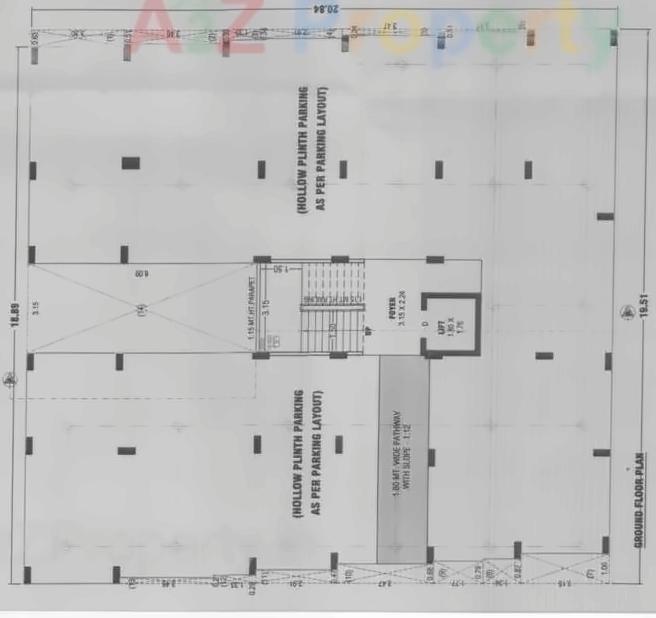 Layout of real estate project Prabhavi Flat located at Paldi, Ahmedabad, Gujarat