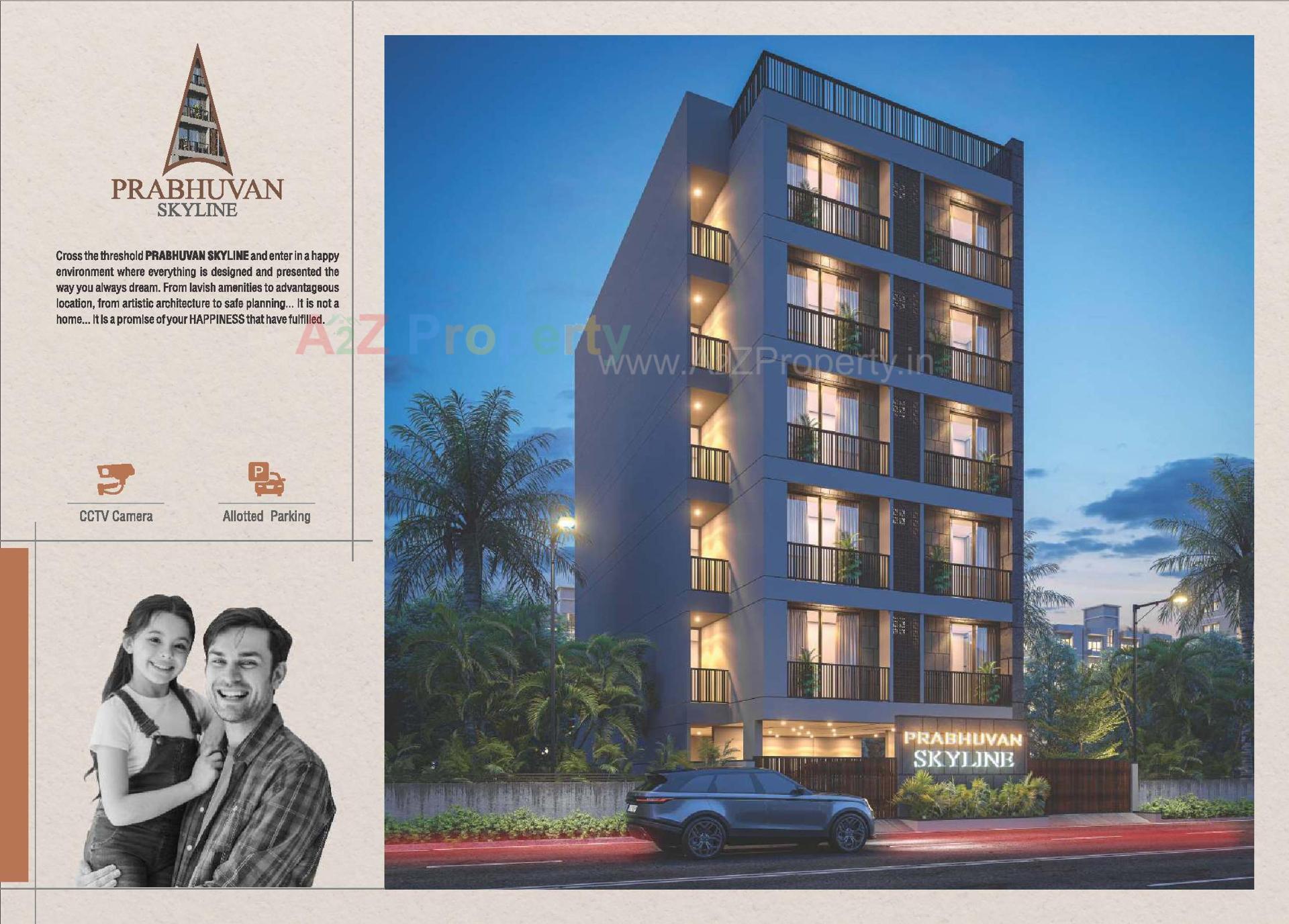 3D Elevation of real estate project Prabhuvan Skyline located at Paldi, Ahmedabad, Gujarat