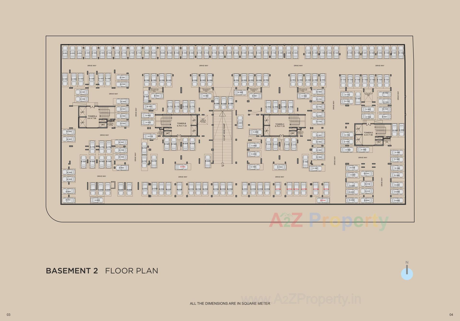 Layout of real estate project Praharsh Bluebell located at Ghuma, Ahmedabad, Gujarat