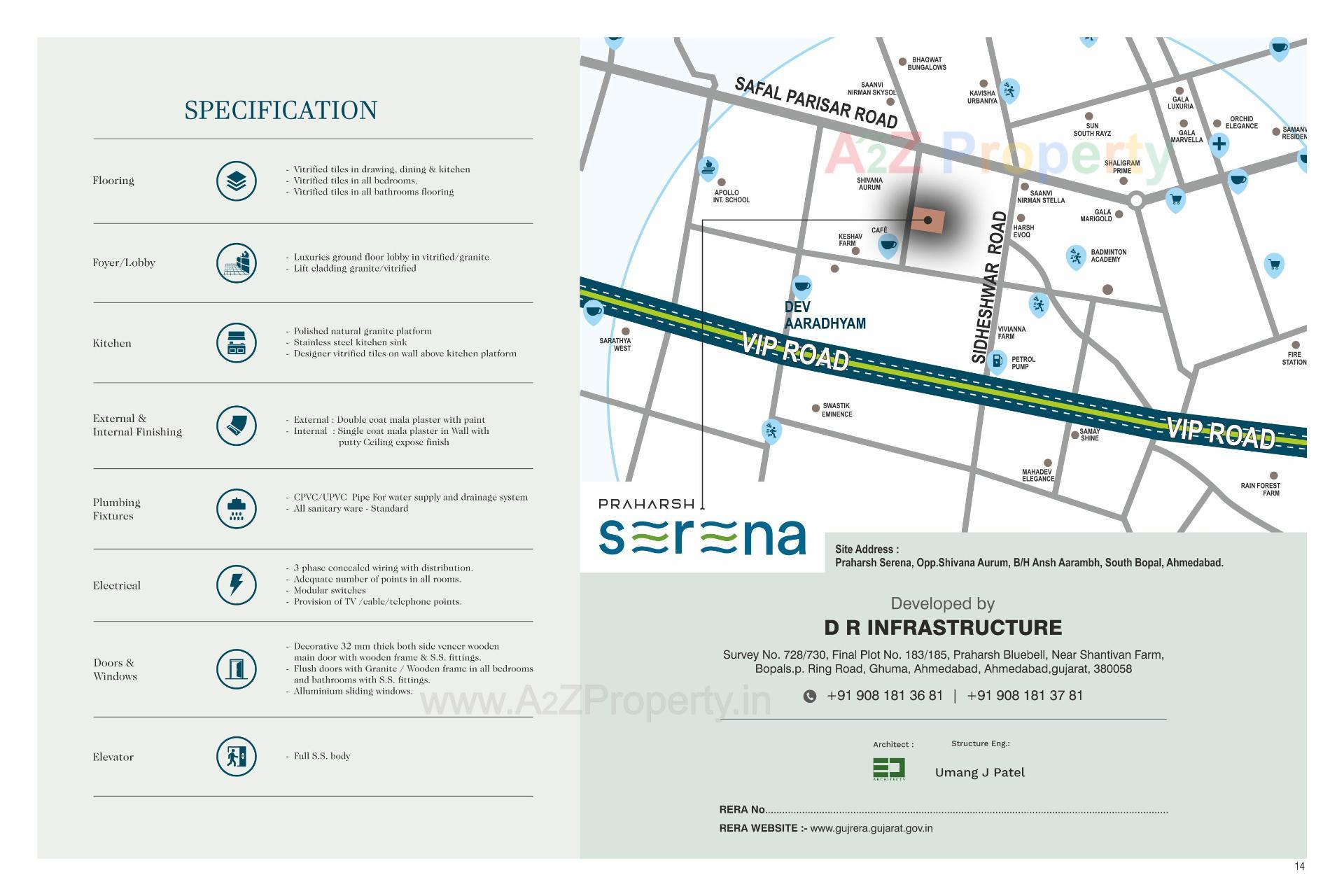  of real estate project Praharsh Serena located at Ghuma, Ahmedabad, Gujarat