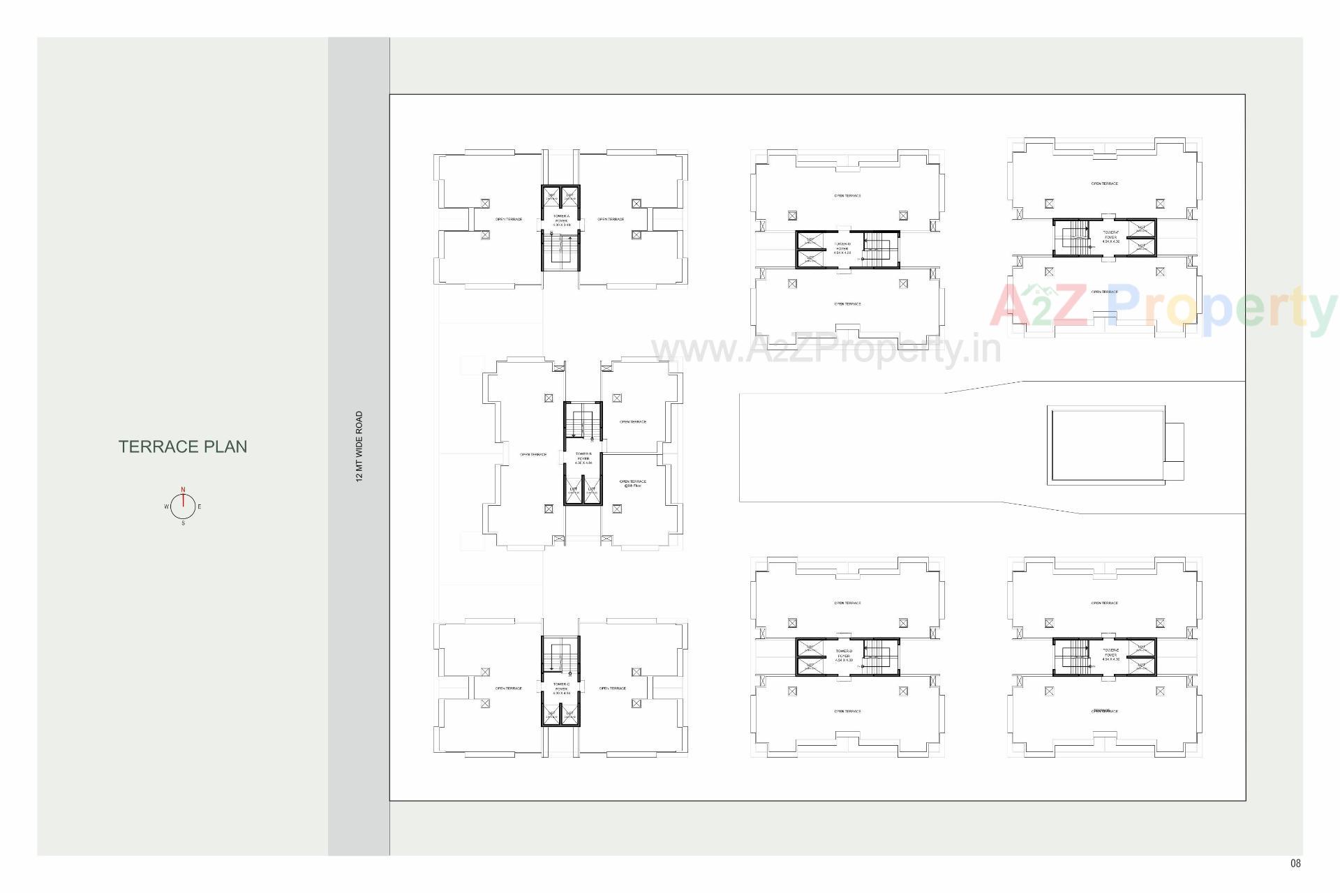 Layout of real estate project Praharsh Serena located at Ghuma, Ahmedabad, Gujarat