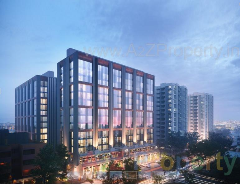 3D Elevation of real estate project Prahladnagar Trade Centre located at Vejalpur, Ahmedabad, Gujarat