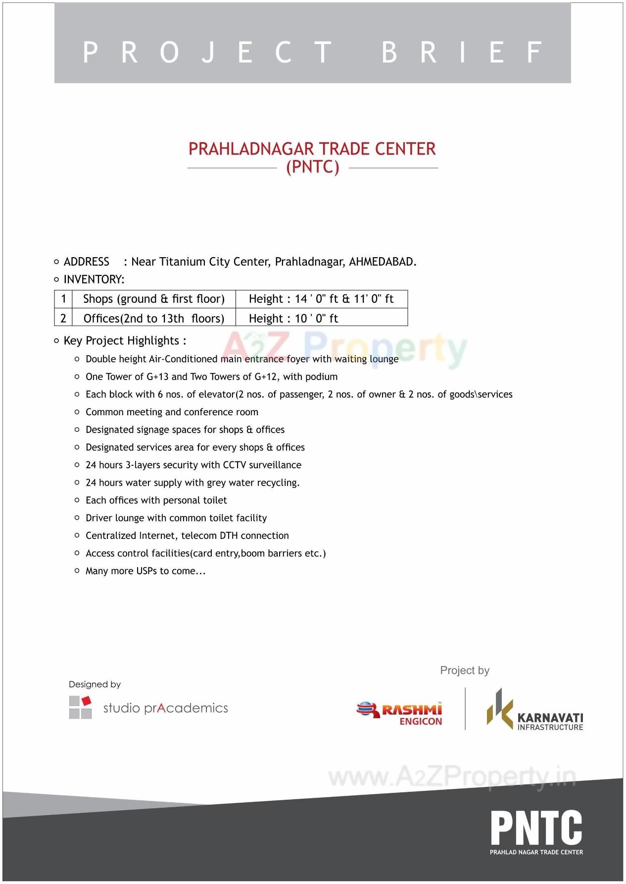  of real estate project Prahladnagar Trade Centre located at Vejalpur, Ahmedabad, Gujarat