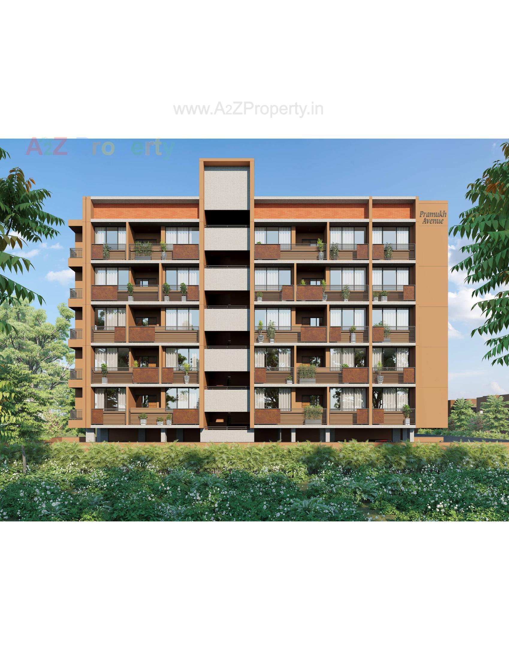 3D Elevation of real estate project Pramukh Avenue located at Maninagar, Ahmedabad, Gujarat
