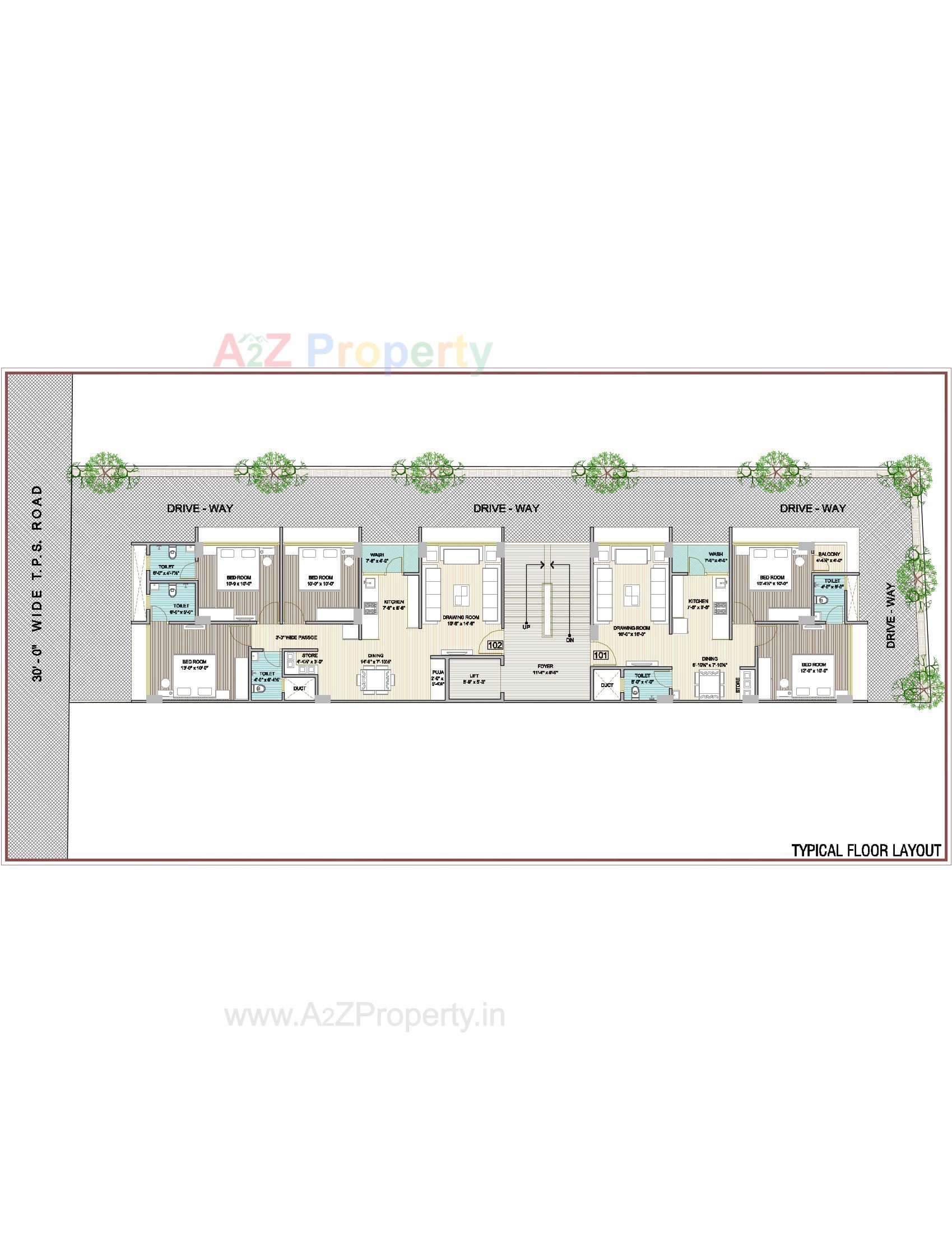 Layout of real estate project Pramukh Avenue located at Maninagar, Ahmedabad, Gujarat