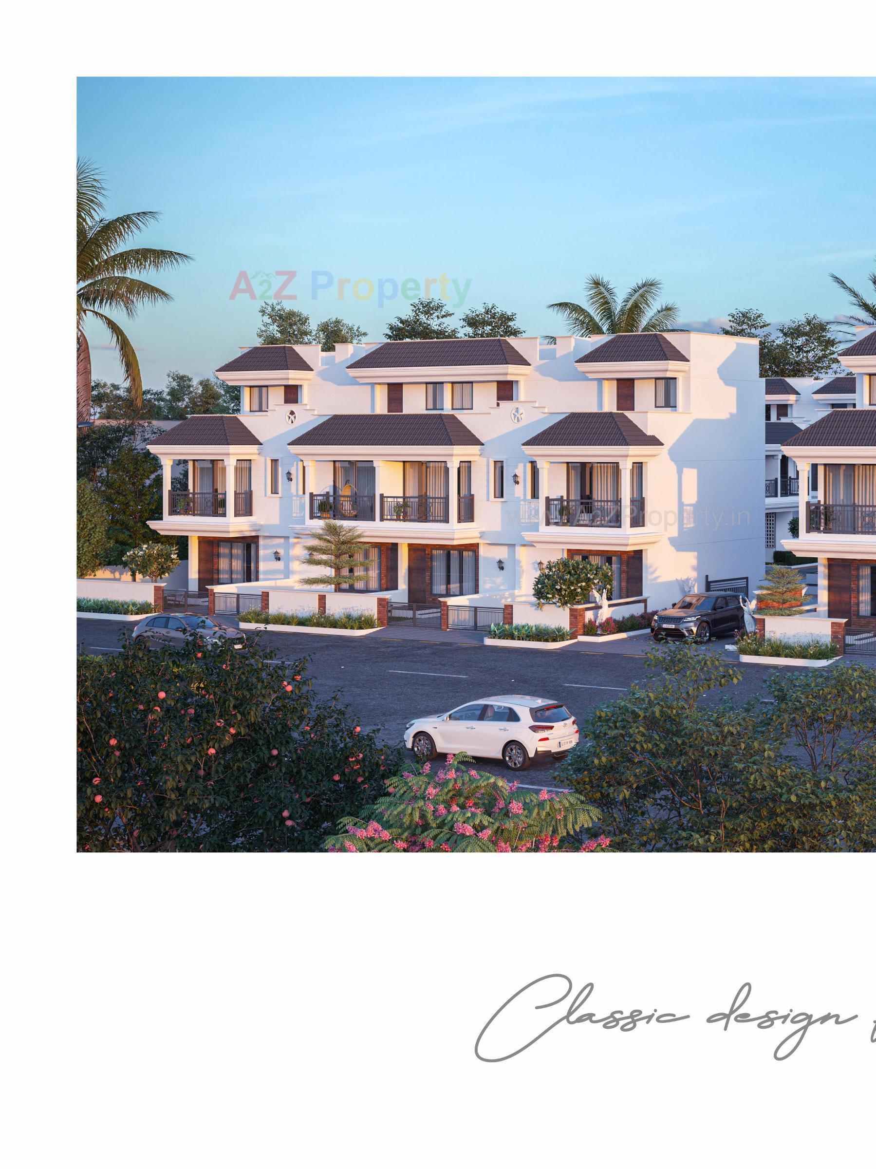 3D Elevation of real estate project Prarthna Bungalows located at Ahmedabad, Ahmedabad, Gujarat
