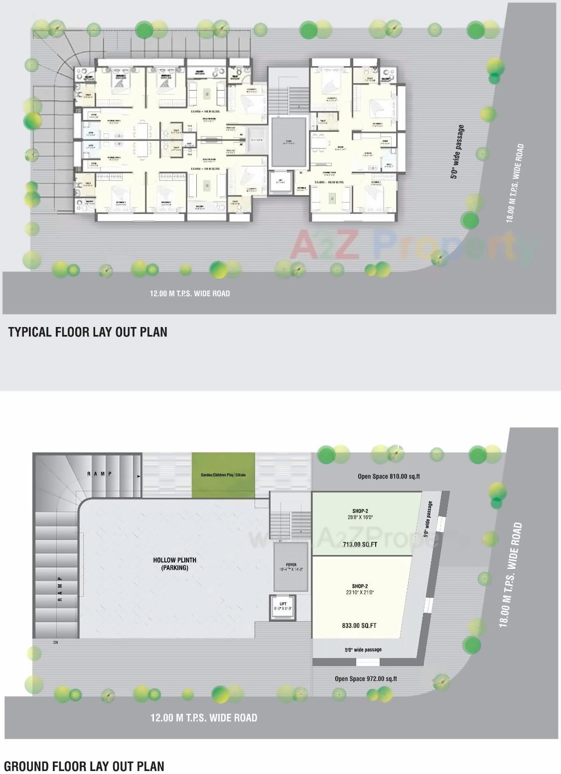 Layout of real estate project Pratham Dreams located at Zundal, Ahmedabad, Gujarat