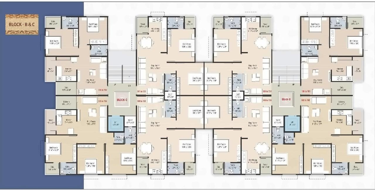 Layout of real estate project Pratham Luxuria located at Vatva, Ahmedabad, Gujarat