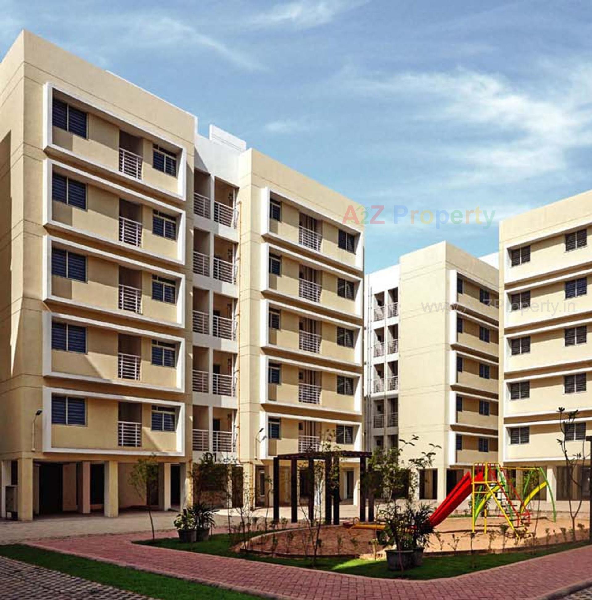 3D Elevation of real estate project Pratham   (tower   K To U) located at Tragad, Ahmedabad, Gujarat