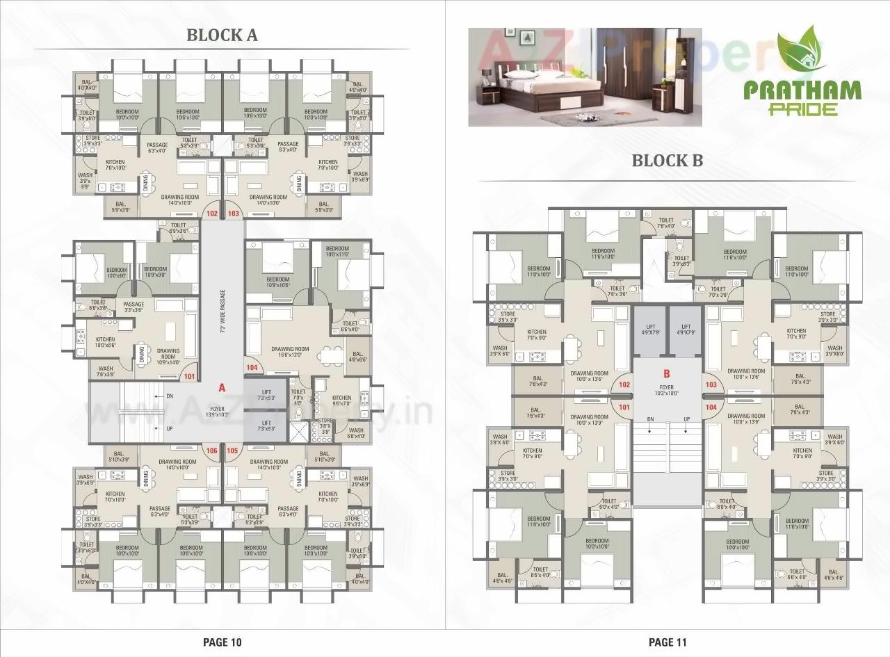 Layout of real estate project Pratham Pride located at Hanspura, Ahmedabad, Gujarat