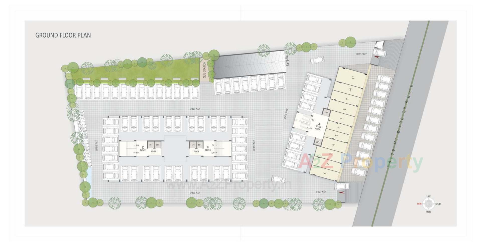 Layout of real estate project Pratham Sky located at Vatva, Ahmedabad, Gujarat