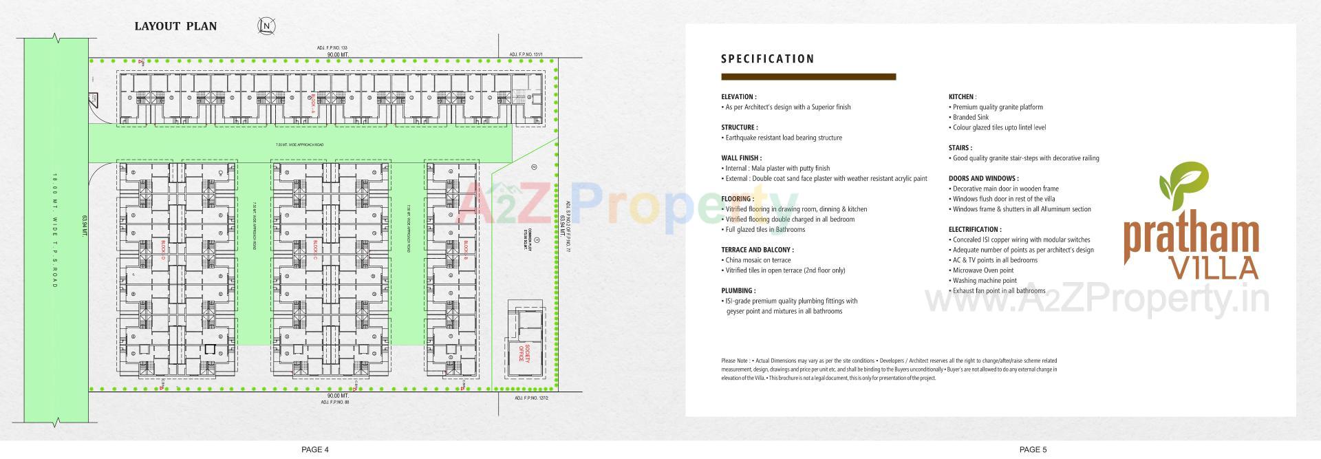 Layout of real estate project Pratham Villa located at Ahmedabad, Ahmedabad, Gujarat
