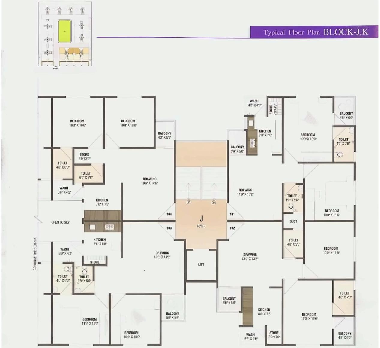 Layout of real estate project Prathna Elegance located at Gota, Ahmedabad, Gujarat
