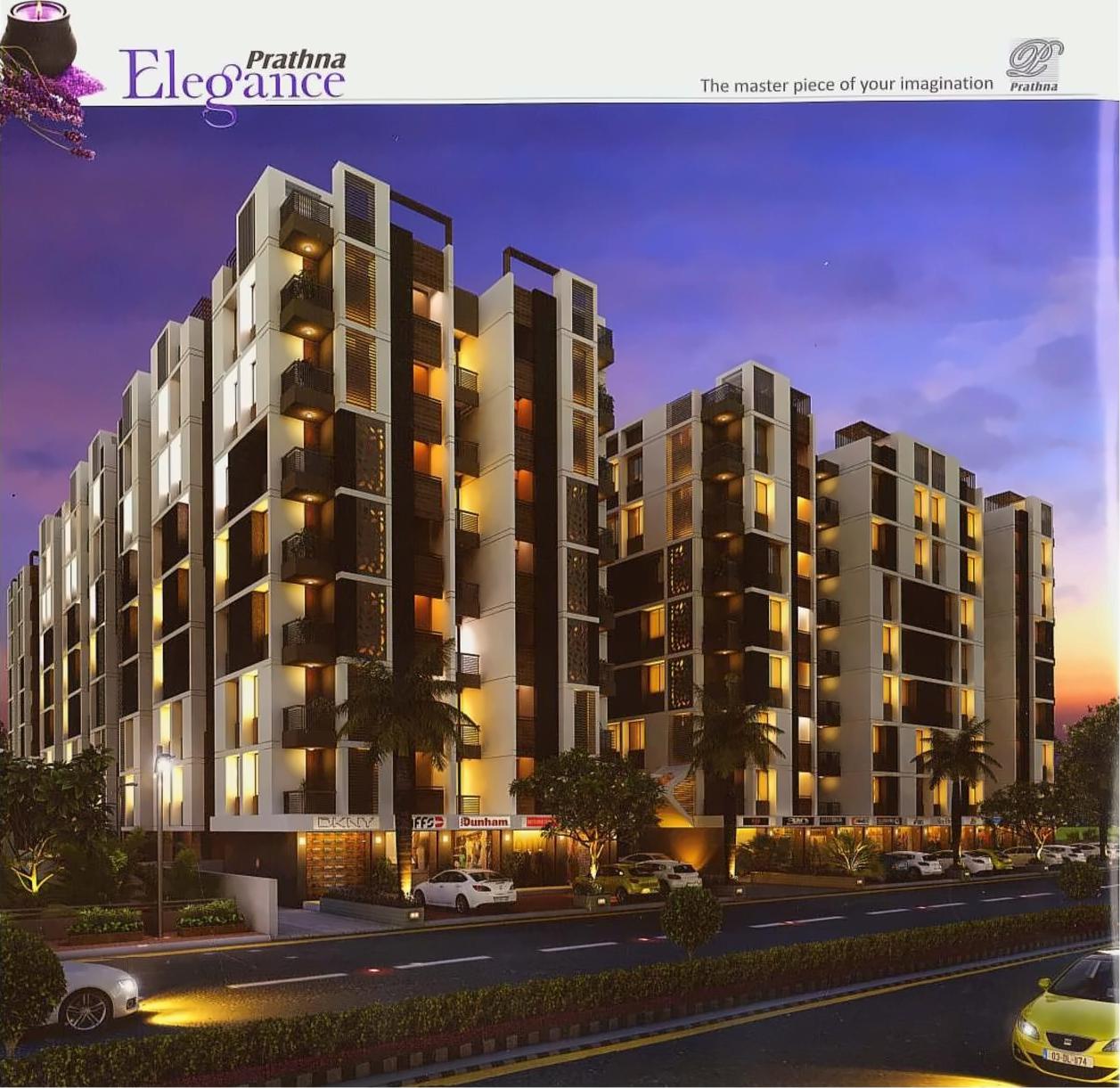 3D Elevation of real estate project Prathna Elegance located at Gota, Ahmedabad, Gujarat