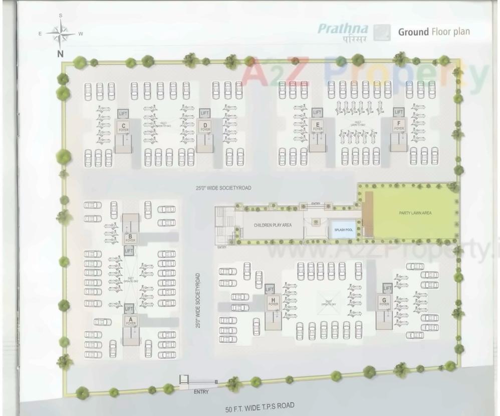 Layout of real estate project Prathna Parisar located at Naroda, Ahmedabad, Gujarat