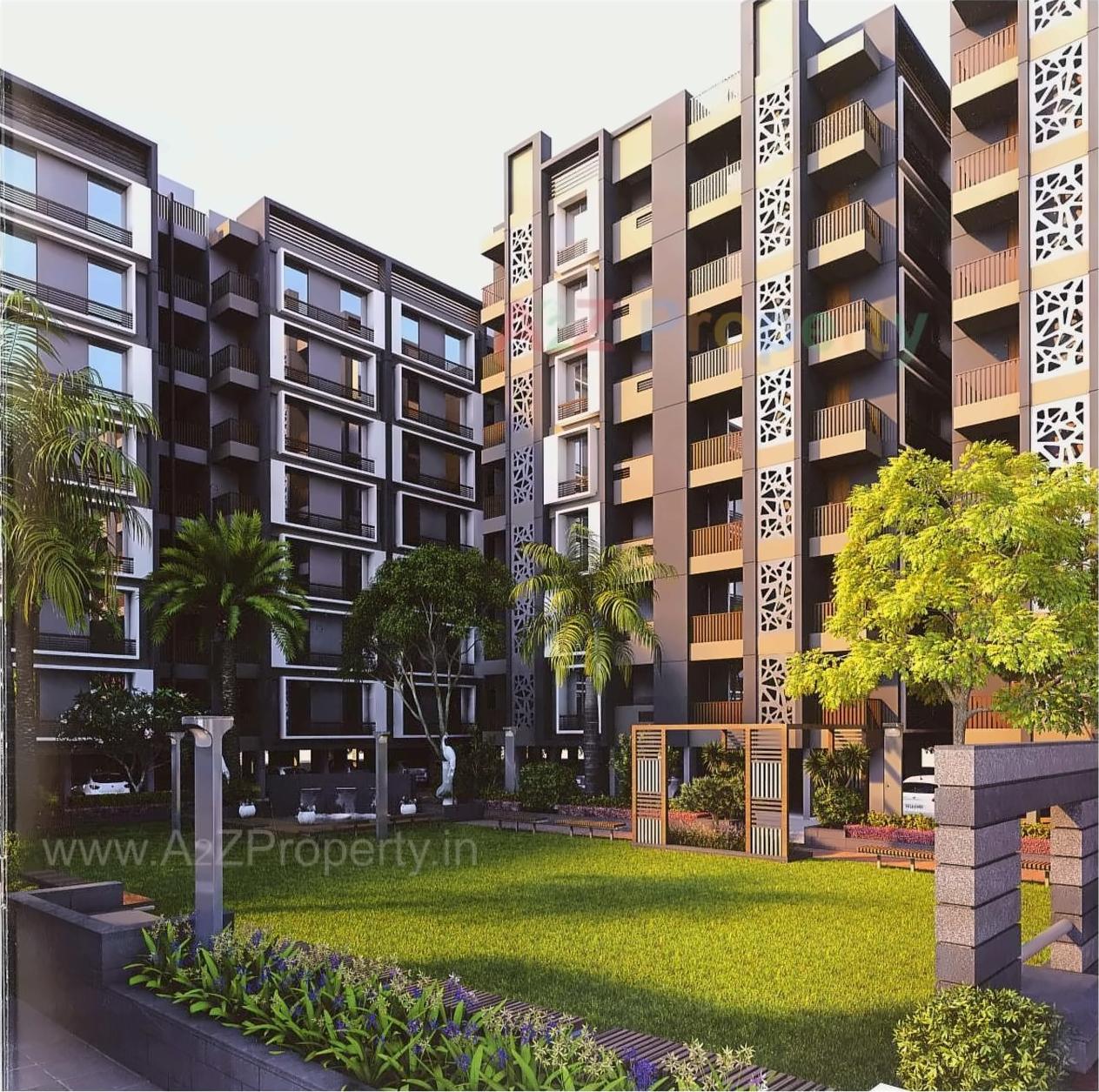 3D Elevation of real estate project Prathna Pearl located at Gota, Ahmedabad, Gujarat