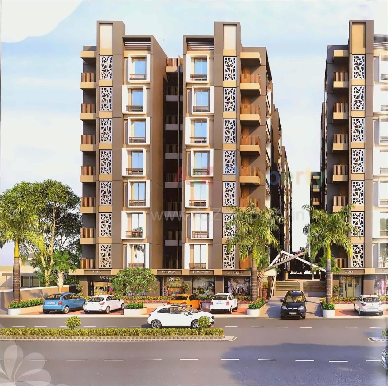 3D Elevation of real estate project Prathna Pearl located at Gota, Ahmedabad, Gujarat