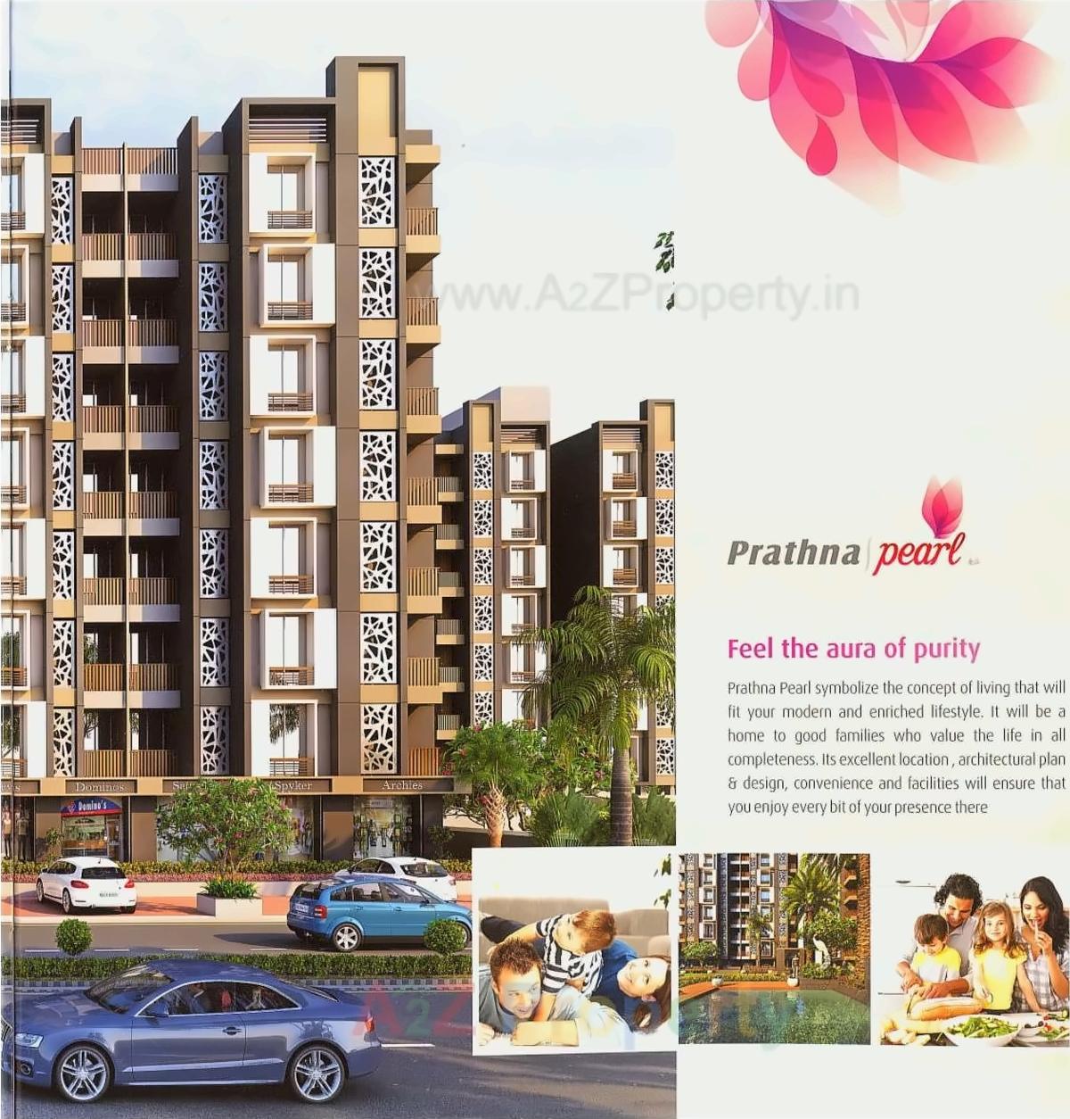 3D Elevation of real estate project Prathna Pearl located at Gota, Ahmedabad, Gujarat