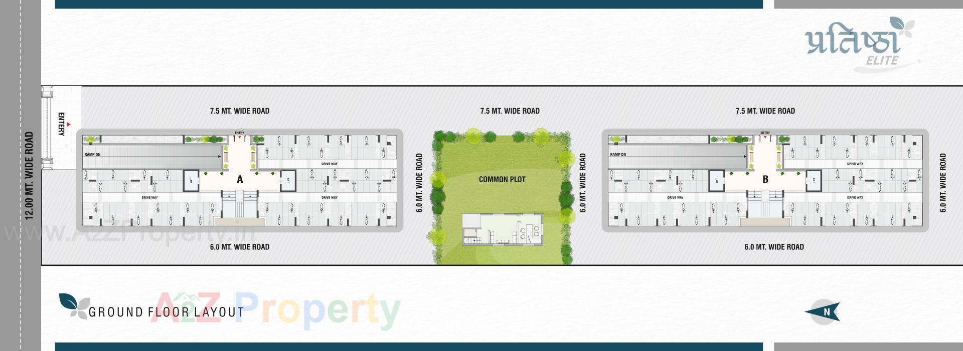 Layout of real estate project Pratishtha Elite located at Nikol, Ahmedabad, Gujarat