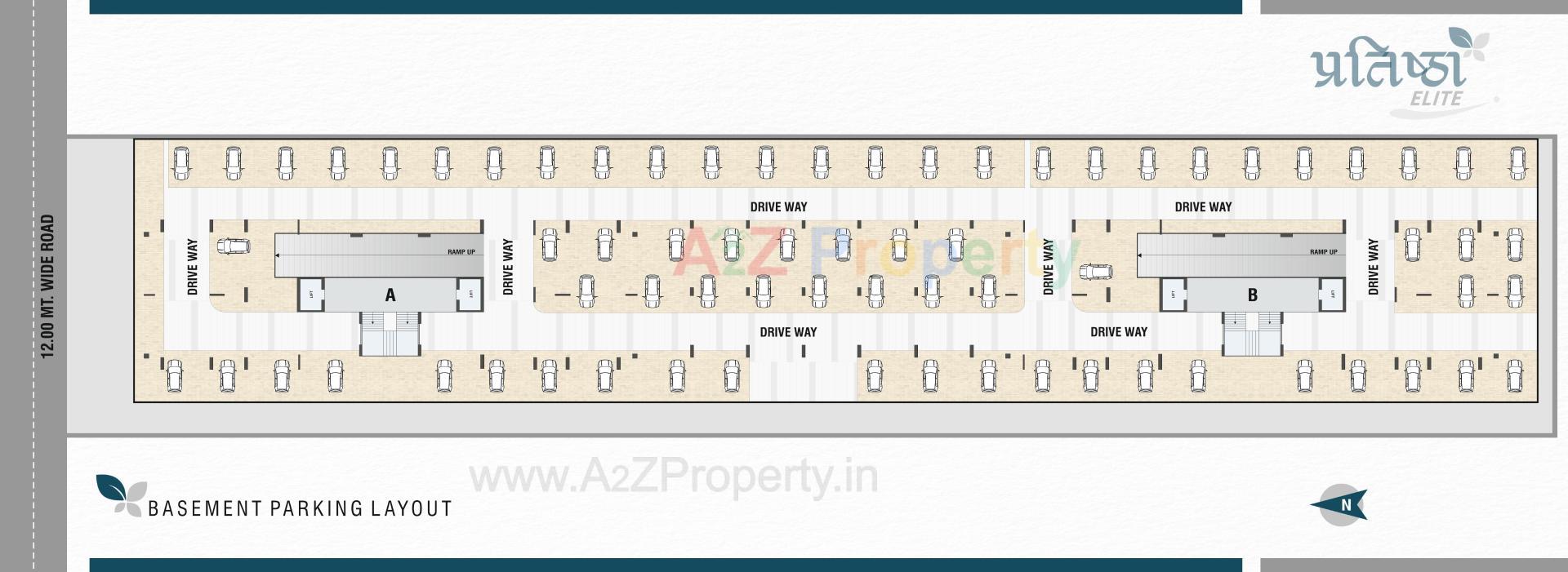 Layout of real estate project Pratishtha Elite located at Nikol, Ahmedabad, Gujarat