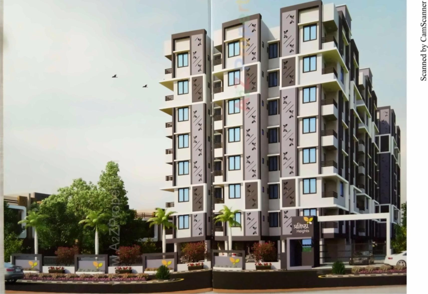 3D Elevation of real estate project Pratishtha Heights located at Hanspura, Ahmedabad, Gujarat