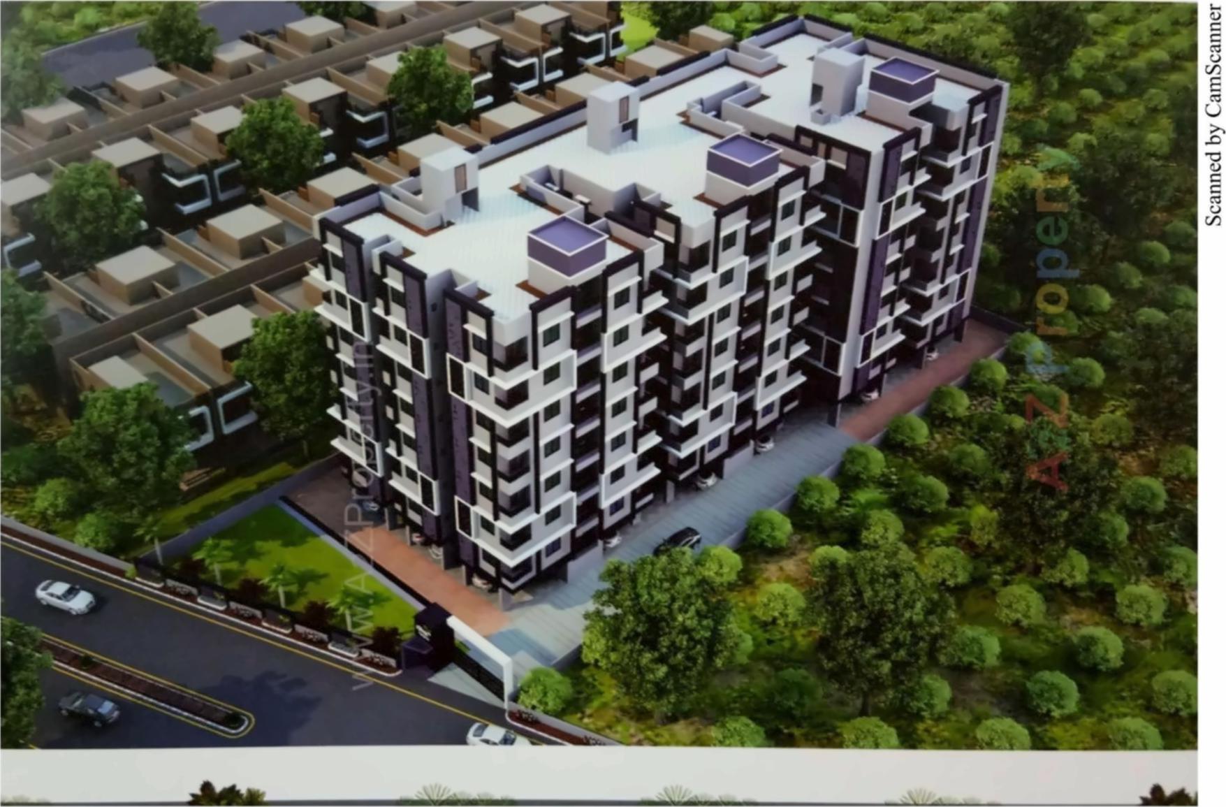3D Elevation of real estate project Pratishtha Heights located at Hanspura, Ahmedabad, Gujarat