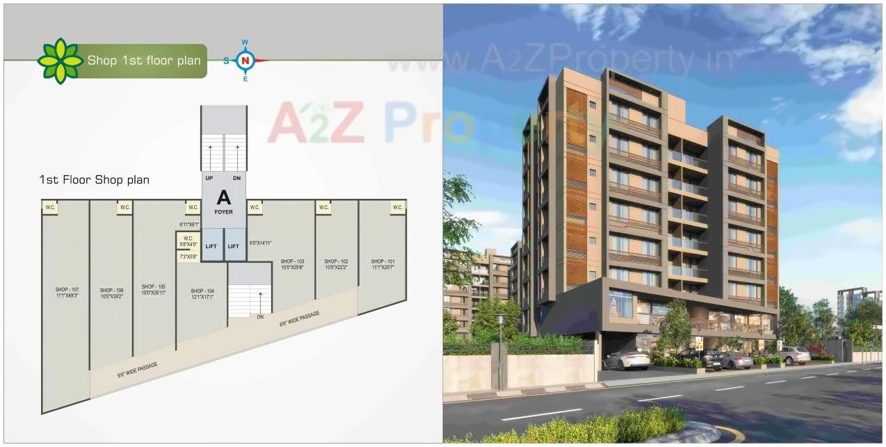 Layout of real estate project Pratishtha Hills located at Hanspura, Ahmedabad, Gujarat