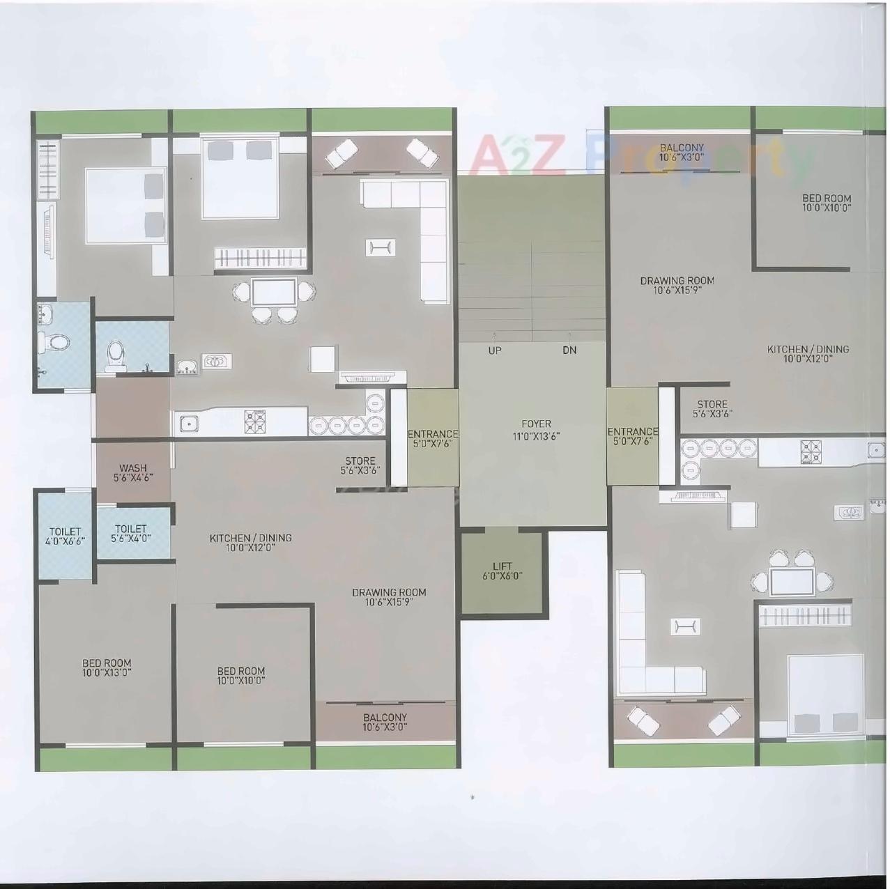 Layout of real estate project Pratistha located at Maninagar, Ahmedabad, Gujarat