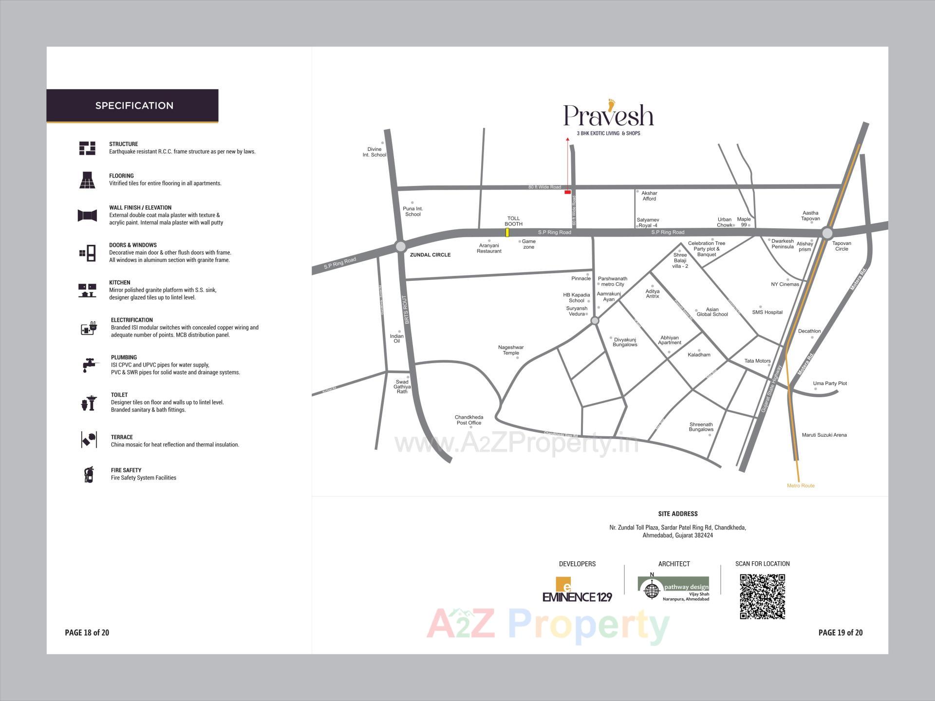  of real estate project Pravesh located at Chandkheda, Ahmedabad, Gujarat