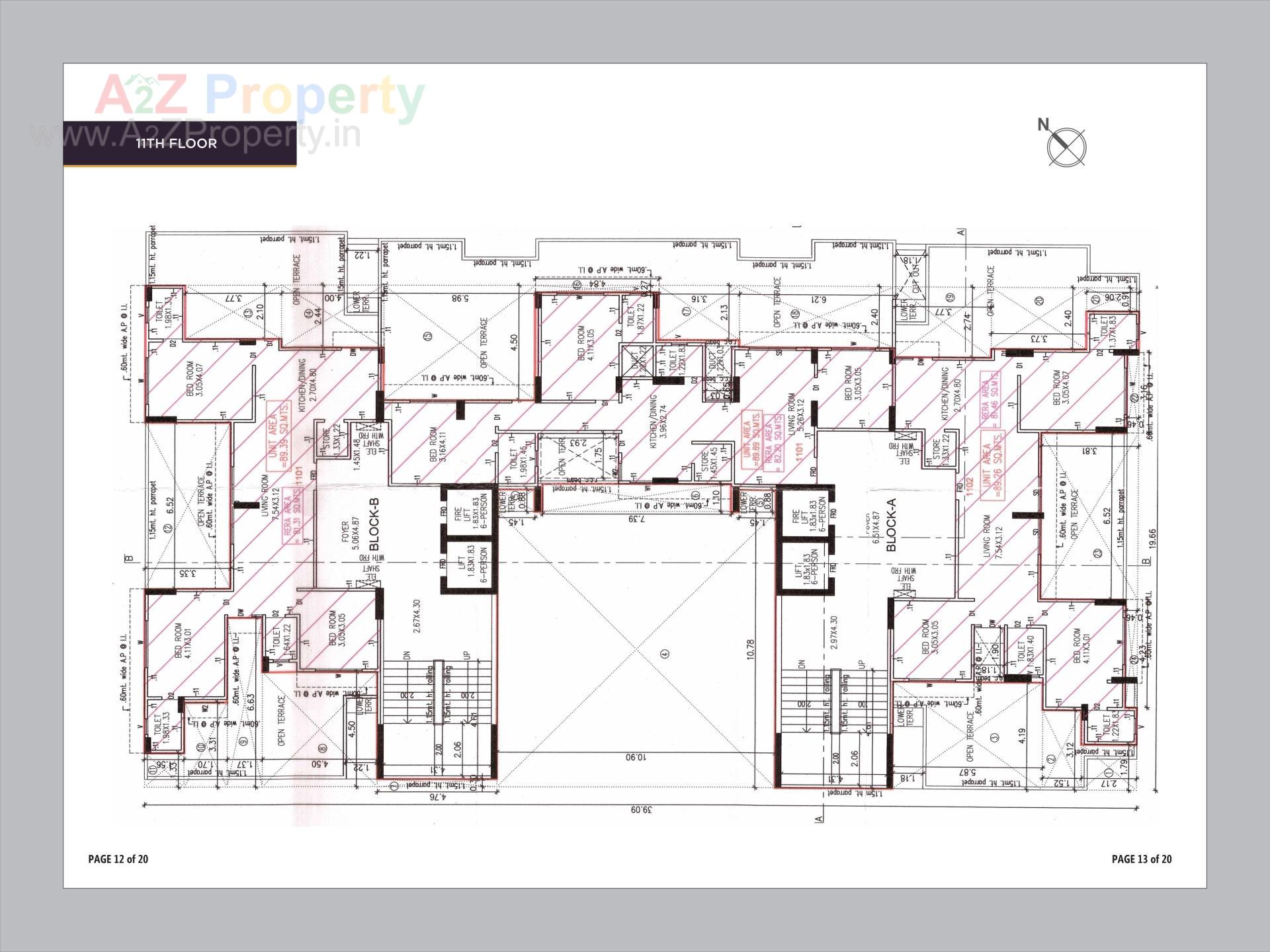 Layout of real estate project Pravesh located at Chandkheda, Ahmedabad, Gujarat