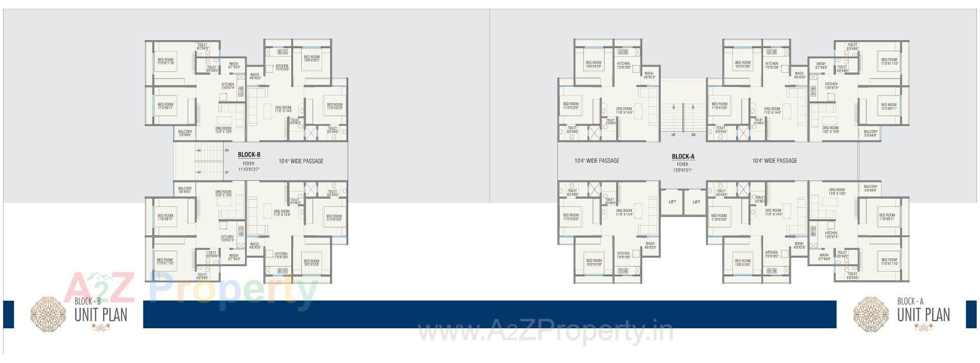 Layout of real estate project Prayag Residency located at Vinzol, Ahmedabad, Gujarat