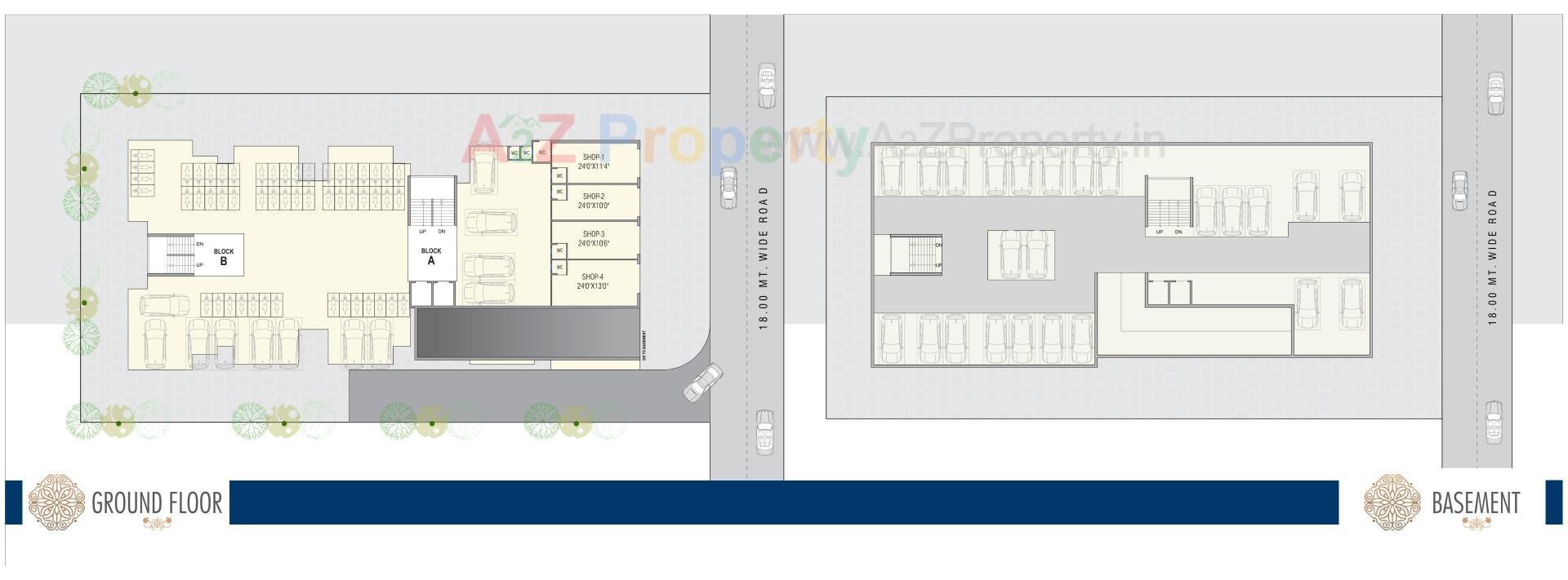 Layout of real estate project Prayag Residency located at Vinzol, Ahmedabad, Gujarat