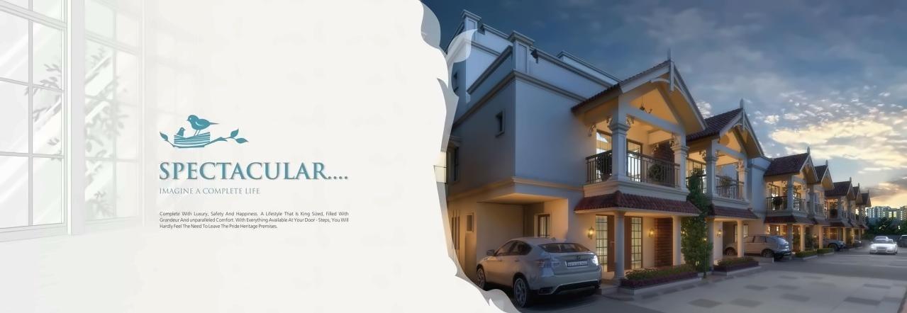 3D Elevation of real estate project Pride Heritage located at Khodiyar, Ahmedabad, Gujarat